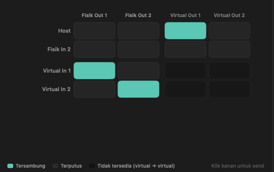 Matriks routing AudioHub